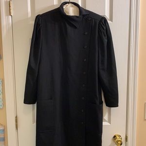 Vintage black Emanuel Ungaro full length coat 10